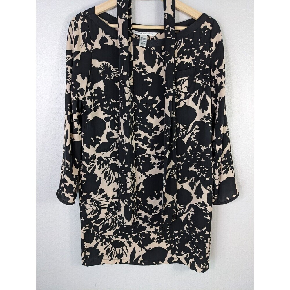 Diane Von Furstenberg Silk Floral Tunic‎ Dress Size 4